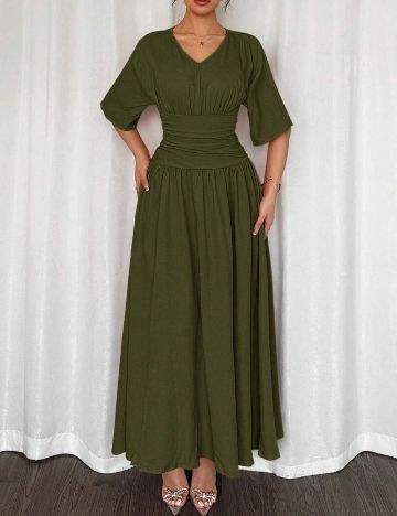 Rochie maxi Shein, kaki