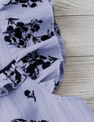 Cămașă cu m&acirc;necă scurtă Shein Curve+, albastru