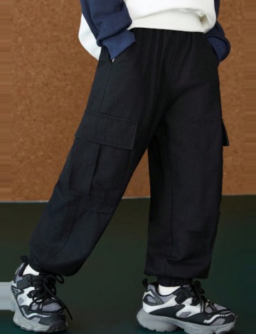 Pantaloni cargo Shein, negru