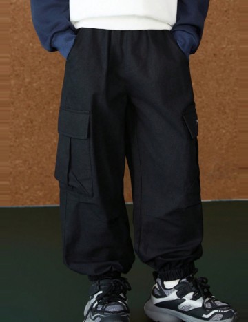 Pantaloni cargo Shein, negru