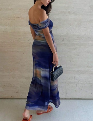 Rochie maxi Shein, mix culori