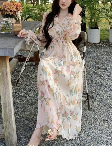 Rochie maxi Shein, mix culori