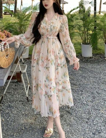 Rochie maxi Shein, mix culori