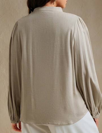 Cămașă Shein Curve+, bej