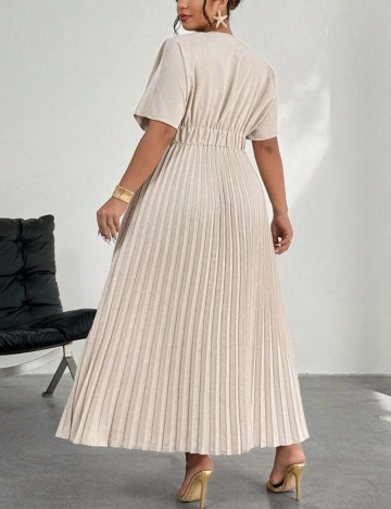 Rochie maxi Shein Curve+, bej