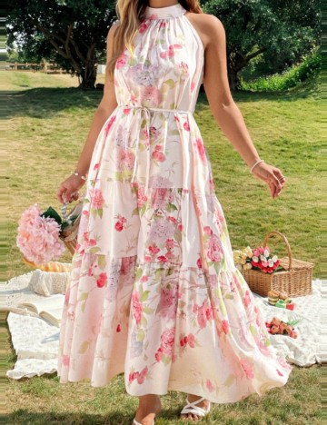 Rochie maxi Shein, mix culori