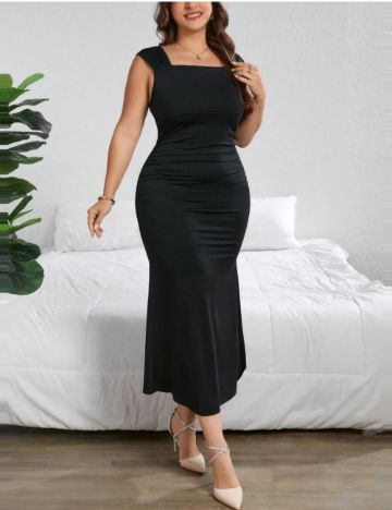 Rochie midi Shein Curve+, negru