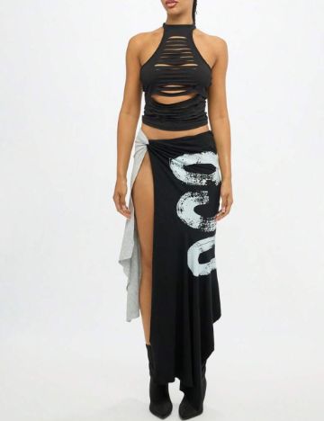 Top Shein SUMWON, negru