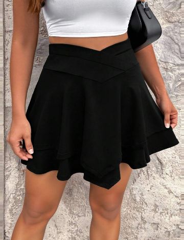 Fustă mini Shein Curve+, negru