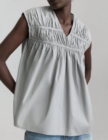 Cămașă cu m&acirc;necă scurtă Shein, gri