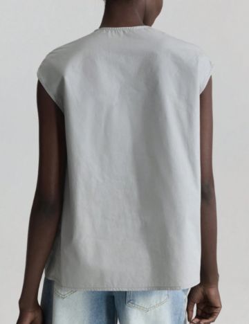 Cămașă cu m&acirc;necă scurtă Shein, gri