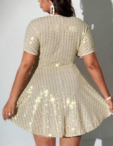 Rochie mini Shein Curve+, crem