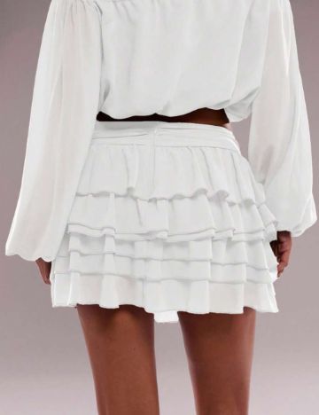 Fustă Pantalon Shein, alb