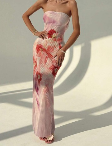 Rochie maxi Shein, mix culori