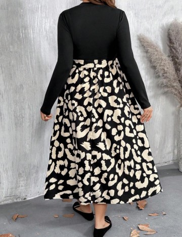 Rochie midi Shein Curve+, mix culori