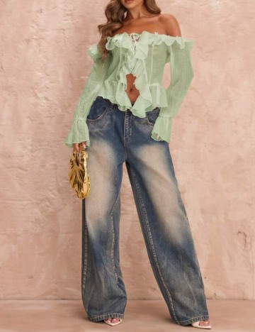 Cămașă Shein, verde