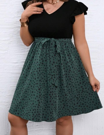 Rochie mini Shein Curve+, mix culori