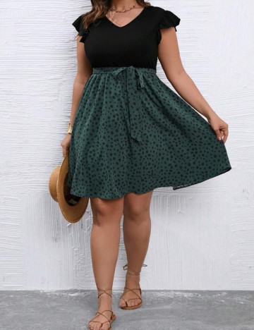 Rochie mini Shein Curve+, mix culori