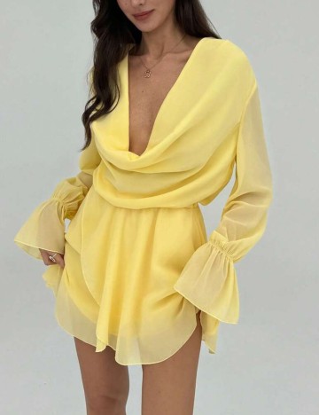 Rochie mini Shein, galben