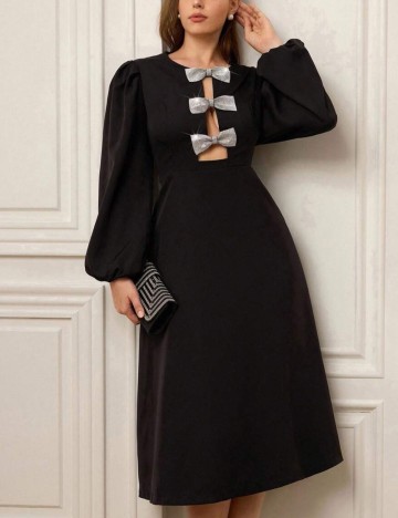 Rochie midi Shein Curve+, negru