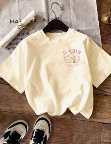 Tricou Shein Curve+, bej