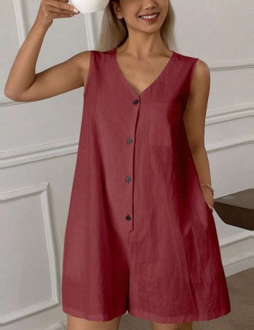 Salopetă scurtă Shein, vișiniu