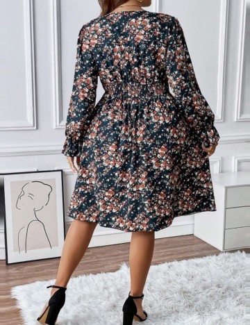 Rochie midi Shein Curve+, mix culori