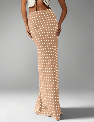 Fustă maxi Shein Missguided, maro