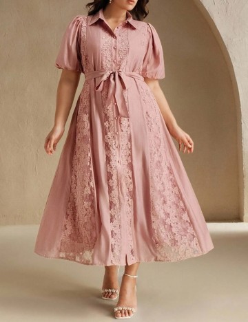 Rochie maxi Shein Anewsta, roz