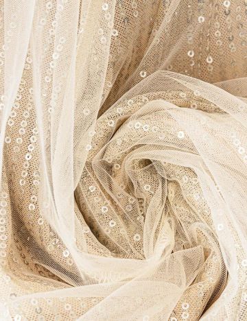 Fustă maxi Shein Curve+, crem