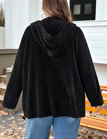 Hanorac Shein Curve+, negru