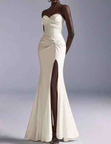 Rochie de ocazie Shein, crem