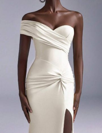 Rochie de ocazie Shein, crem