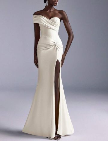 Rochie de ocazie Shein, crem