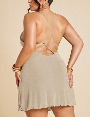 Rochie mini Shein Curve+, bej