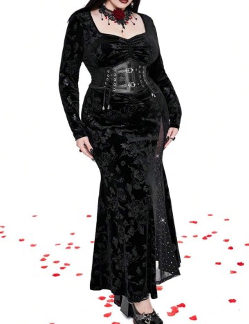 Rochie maxi Shein Curve+, negru