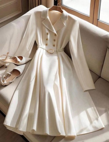 Rochie midi Shein, crem