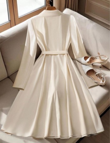 Rochie midi Shein, crem