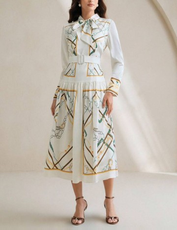 Rochie midi Shein Anewsta, mix culori