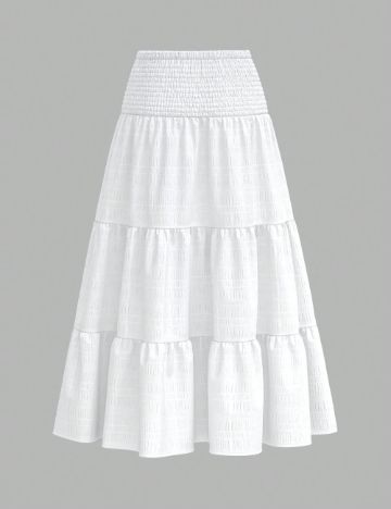 Fustă maxi Shein, alb