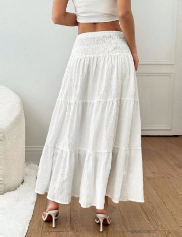 Fustă maxi Shein, alb