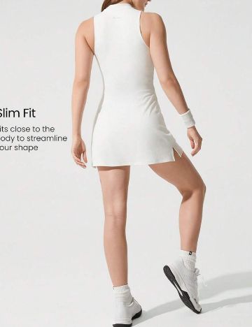 Set rochie și pantaloni scurți Shein GLOWMODE, alb