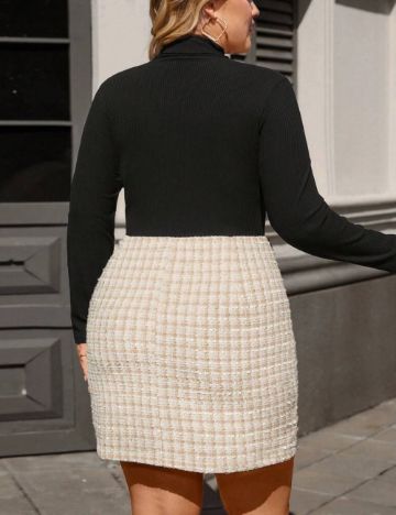 Rochie mini Shein Curve+, mix culori