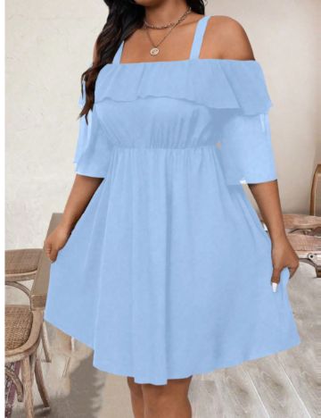 Rochie mini Shein Curve+, albastru