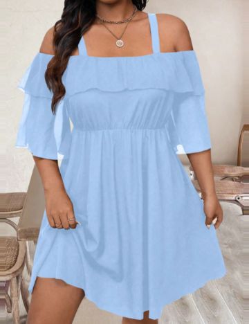 Rochie mini Shein Curve+, albastru