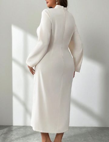 Rochie midi Shein Curve+, bej