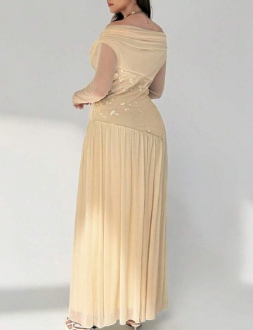 Rochie maxi Shein, crem