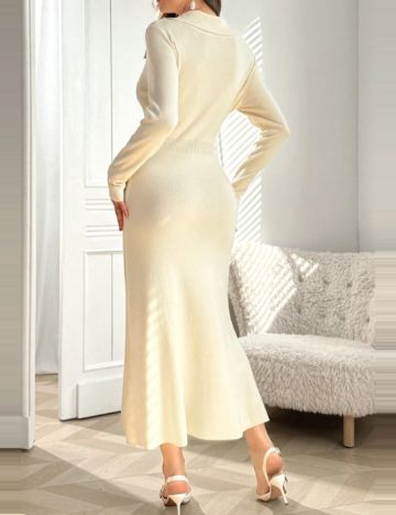 Rochie maxi Shein, crem