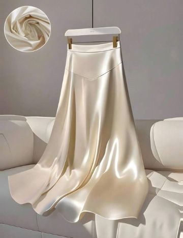 Fustă midi Shein, crem