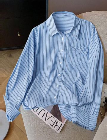 Cămașă Shein, albastru